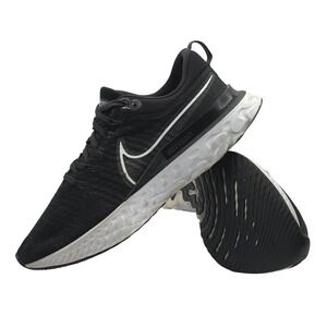 Nike React Infinity Run Flyknit 2 Men's Size 11.5 Black White CT2357-002